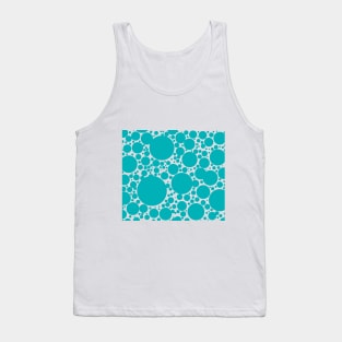 Turquoise mermaid bubble pattern Tank Top